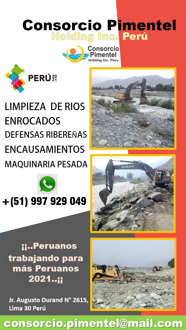 Descolmatación de Ríos Defensas Ribereñas Enrocado PERU 2022 – Obras de Emergencia